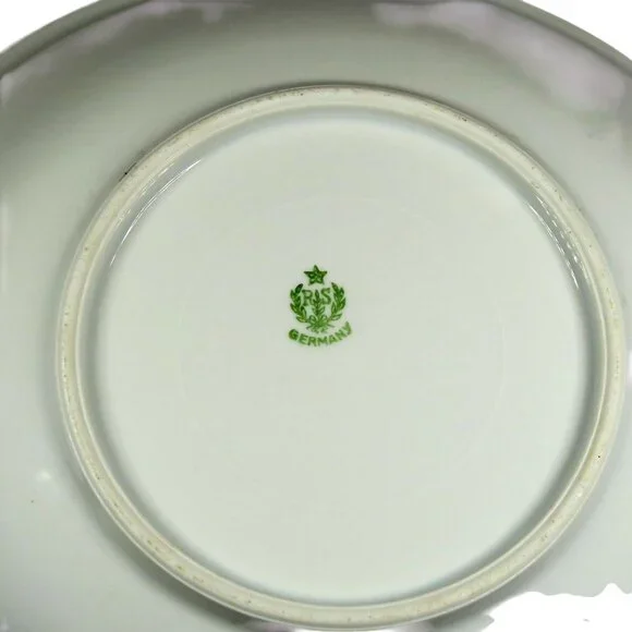 RS Germany Porcelain Serving Bowl – Roses, Gold Rim, Antique Schlegelmilch - Picture 6 of 6